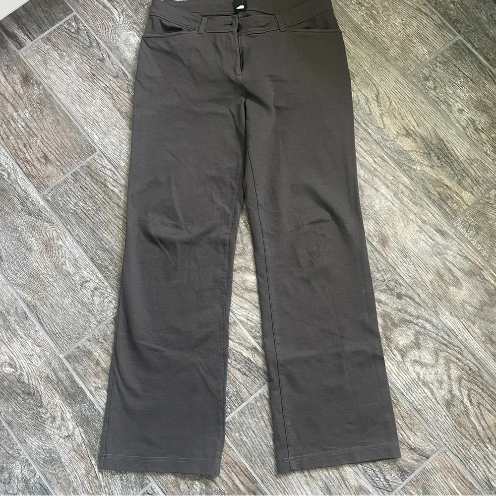 Eileen Fisher Flex Ponte Wide Trouser Pants, Women’s S, Brown - Picture 2 of 8